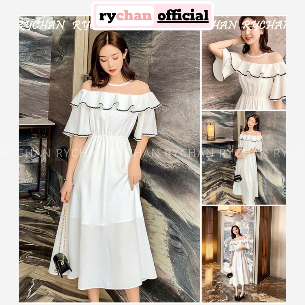 Đầm Xòe Đi Du Lịch Công Chúa Phối Lưới Bèo Ngực 2 Lớp Lót Trong Dày Dặn - DX605