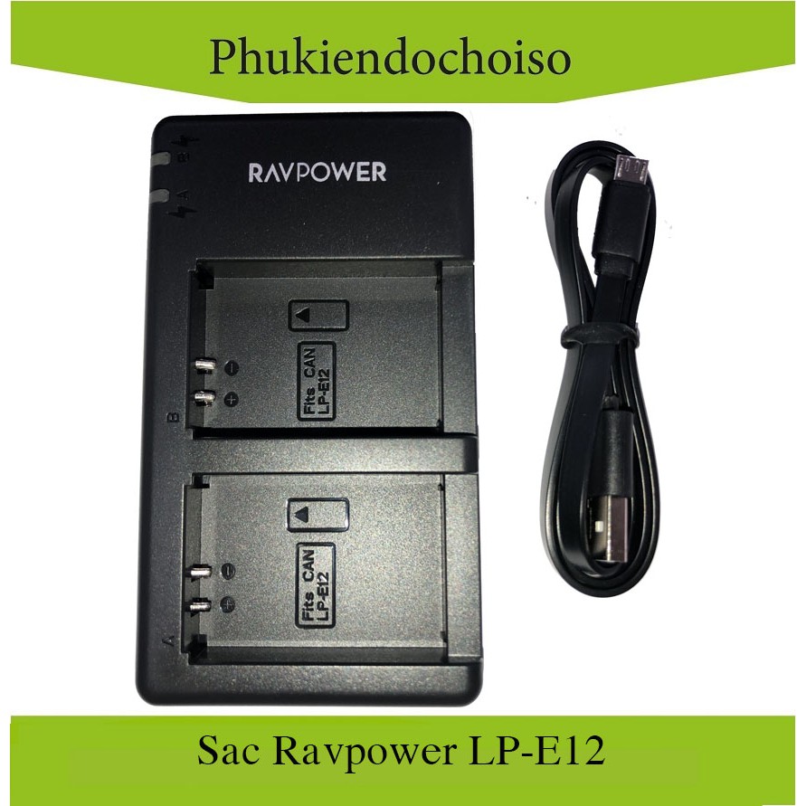 Sạc máy ảnh Ravpower cho Canon LP-E12