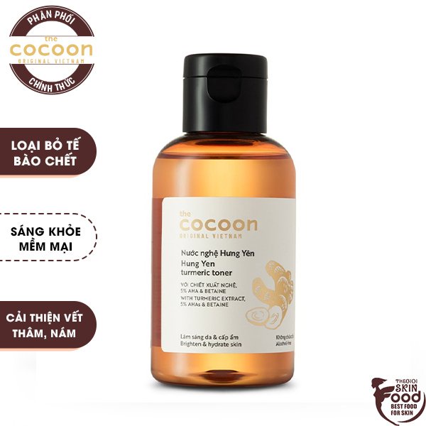 Nước Hoa Hồng Làm Sáng Da Từ Nước Nghệ Hưng Yên Cocoon Hung Yen Turmeric Toner 140ml