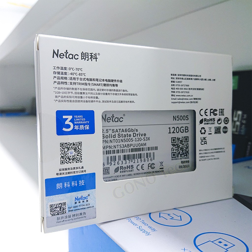 Ổ cứng SSD Netac 128GB SATA III-BH chính hãng 36 tháng | WebRaoVat - webraovat.net.vn