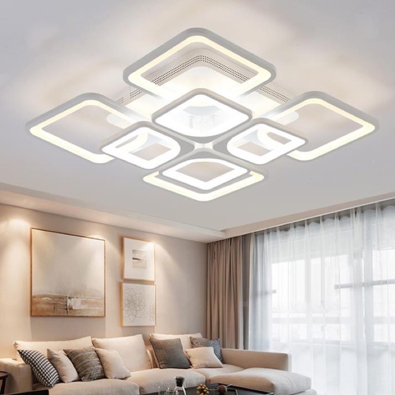 Đèn ốp trần hình vuông 8 cánh 4+4 bảo hành chính hãng