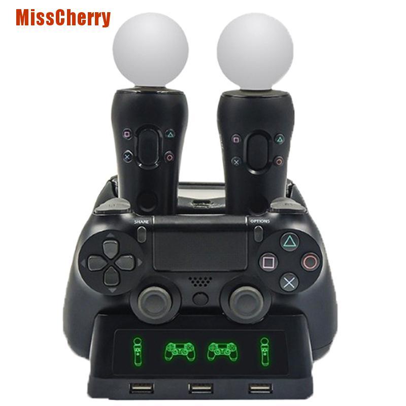 Đế Sạc Đứng 4 Trong 1 Cho Tay Cầm Chơi Game Playstation Ps4 Psvr Vr