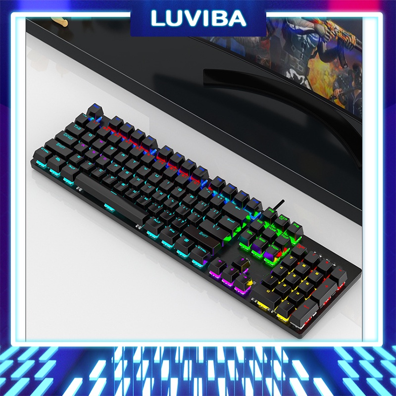 Bàn phím cơ giá rẻ LED TOMATO Gaming RGB máy tính bàn có dây LUVIBA S220