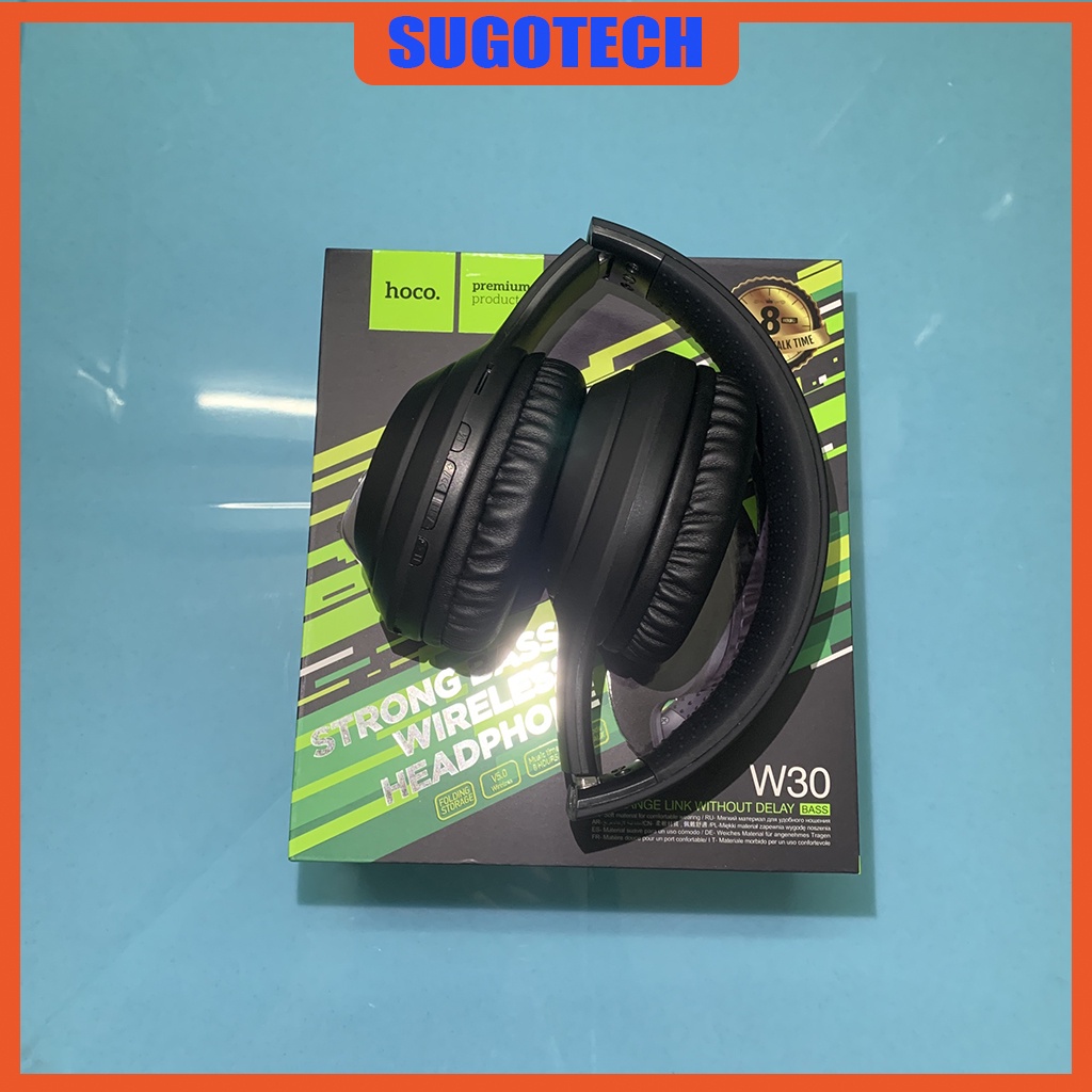 Tai nghe bluetooth chụp tai Hoco W30 chính hãng full chức năng, có jack 3.5mm