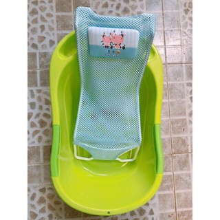 Lưới đỡ tắm cho bé kèm gối đầu, kệ tắm cho bé