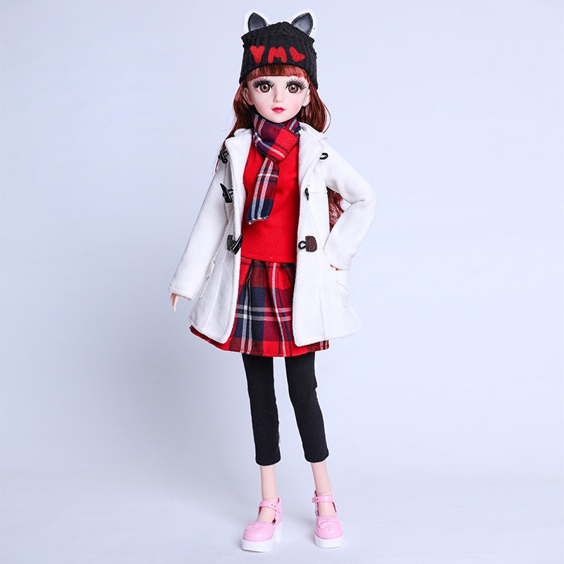 Bộ Đầm + Áo Khoác + Quần Dài 60cm Thích Hợp Làm Quà Tặng Cho Búp Bê 1/3