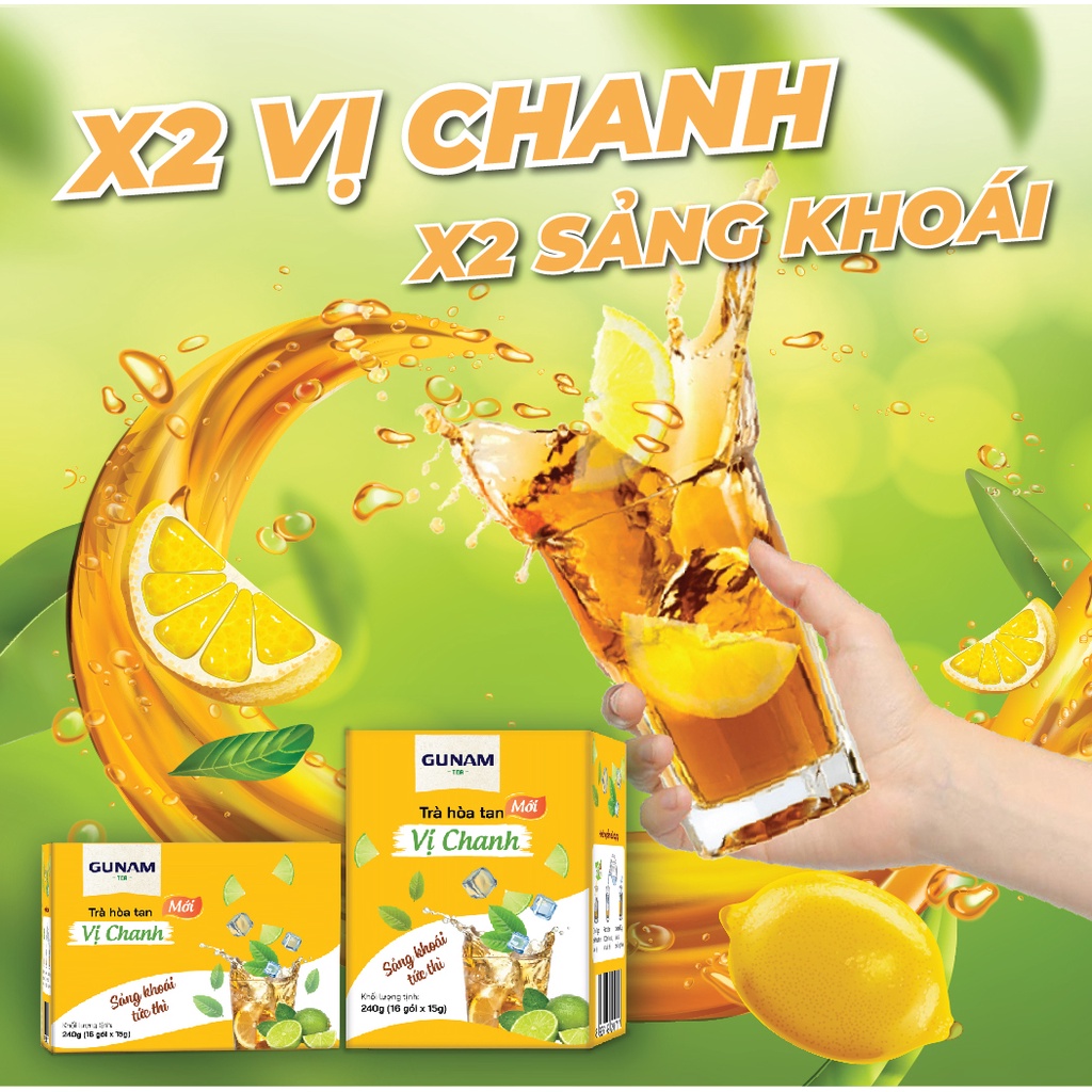 Trà chanh GUNAM (hộp 16 gói x 15g)