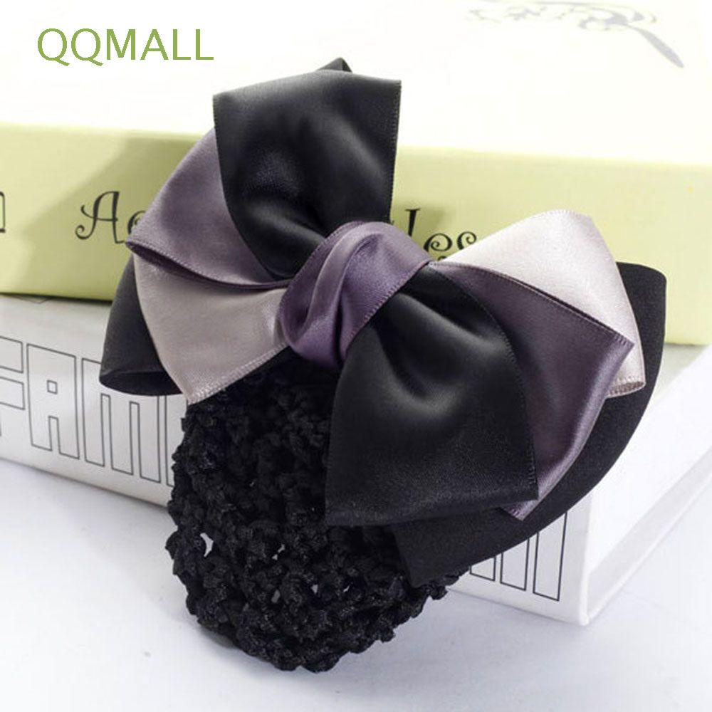 Qqmall Kẹp Tóc Ruy Băng Satin Thắt Nơ Nhiều Màu Cho Nữ Nhân Viên Văn Phòng / Y Tá