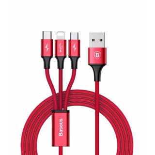 Cáp Sạc Rapid Series 3-in-1 BASEUS Lightning+Micro+type C