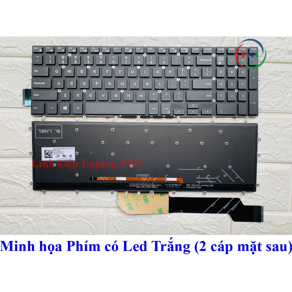 Bàn Phím Laptop Dell Inspiron 7566 7567 5565 5567 5570 5575 7778 7779 7577 7773 Zin có Led / Không Led - phím trong máy