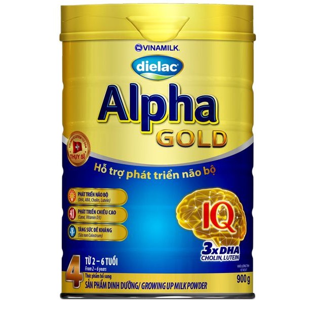 [TKBSB15K giảm 15k cho đơn 200k] Sữa bột Vinamilk Dielac Alpha Gold Step 4 (900g)