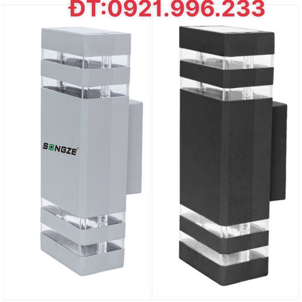 Đèn tường, đèn trụ ngoài trời 2 đầu 2 kẻ vạch sáng IP4066-2E27