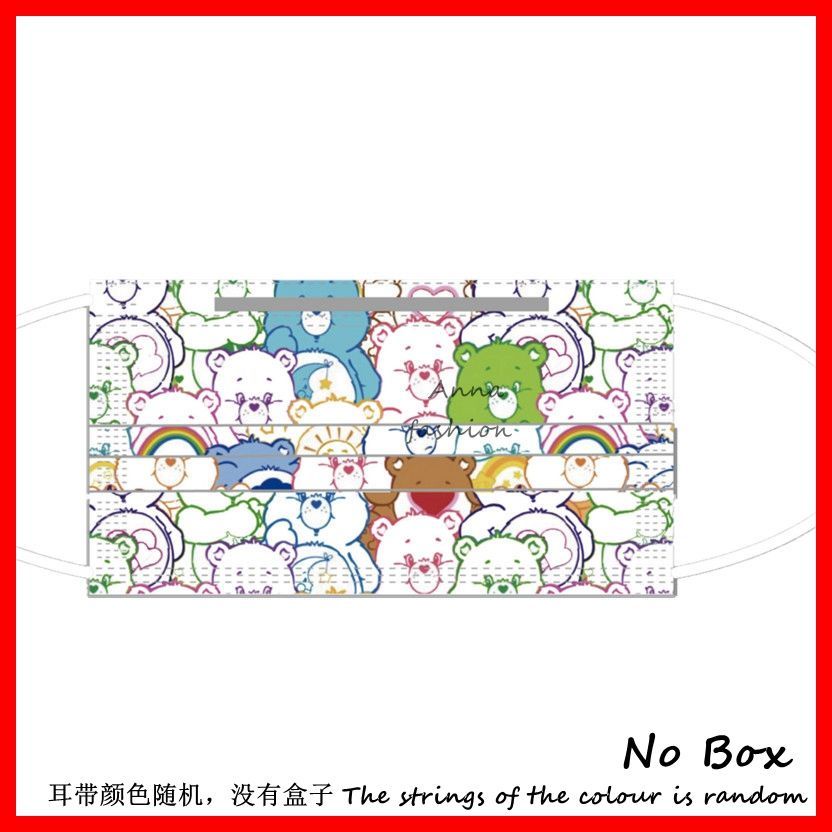 Set 5 / 10 / 30 Khẩu Trang 3 Lớp Dùng Một Lần Thiết Kế Hoạt Hình Cho Người Lớn / Trẻ Em