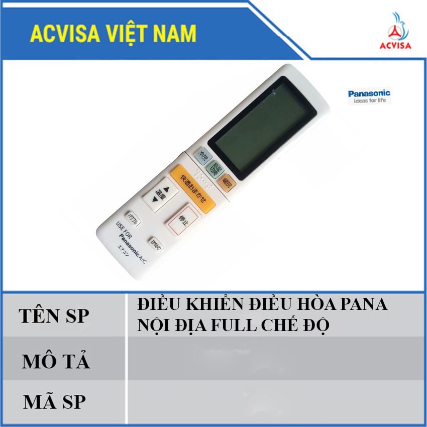 Remote - Điều khiển các dòng điều hòa Panasonic ⚡Sẵn Hàng⚡