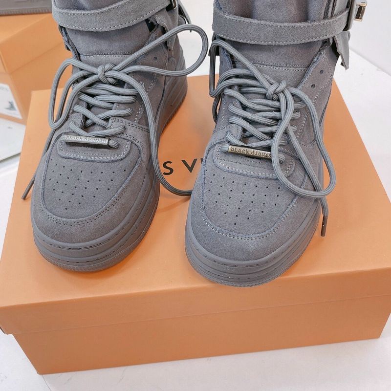H(ẢNH THẬT) Giày Thể Thao Xám Cổ Cao Da Mềm Êm Fullbox Cao Cấp