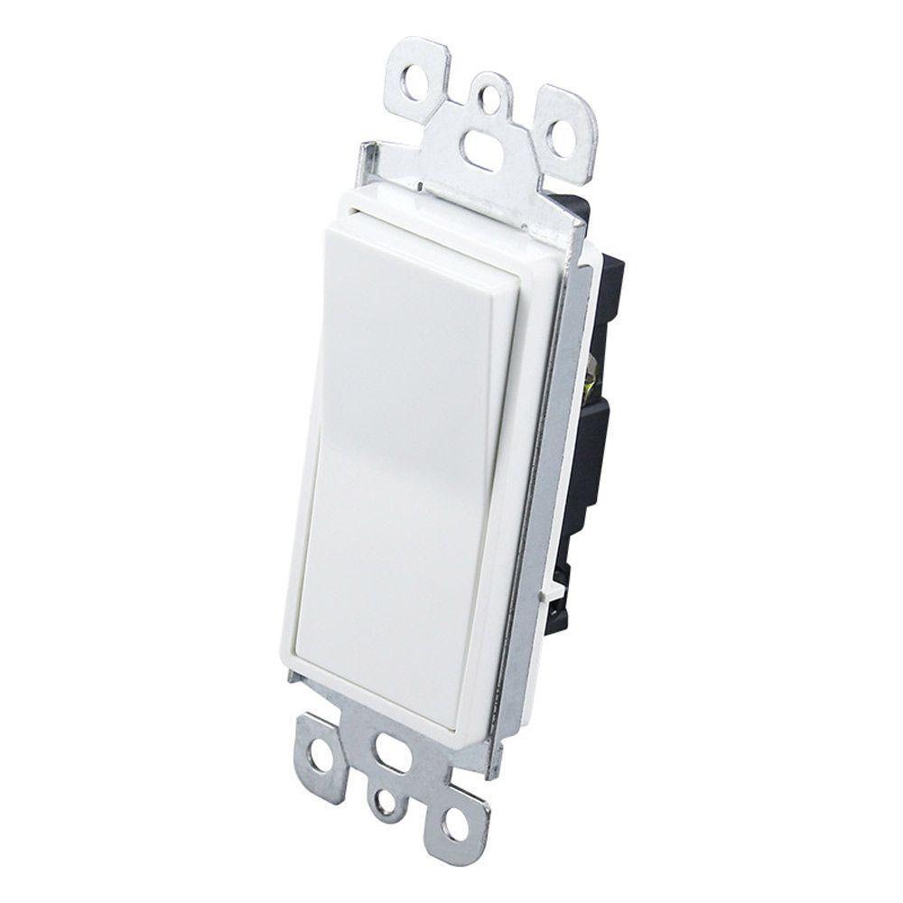 Công Tắc Đèn Gắn Tường 1 / 2 Gang 1 Chiều Màu Trắng Hiện Đại