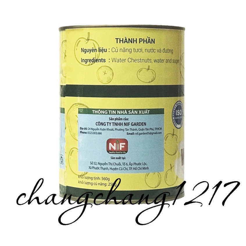 Củ Năng Đóng Lon Nif Lon 565gr