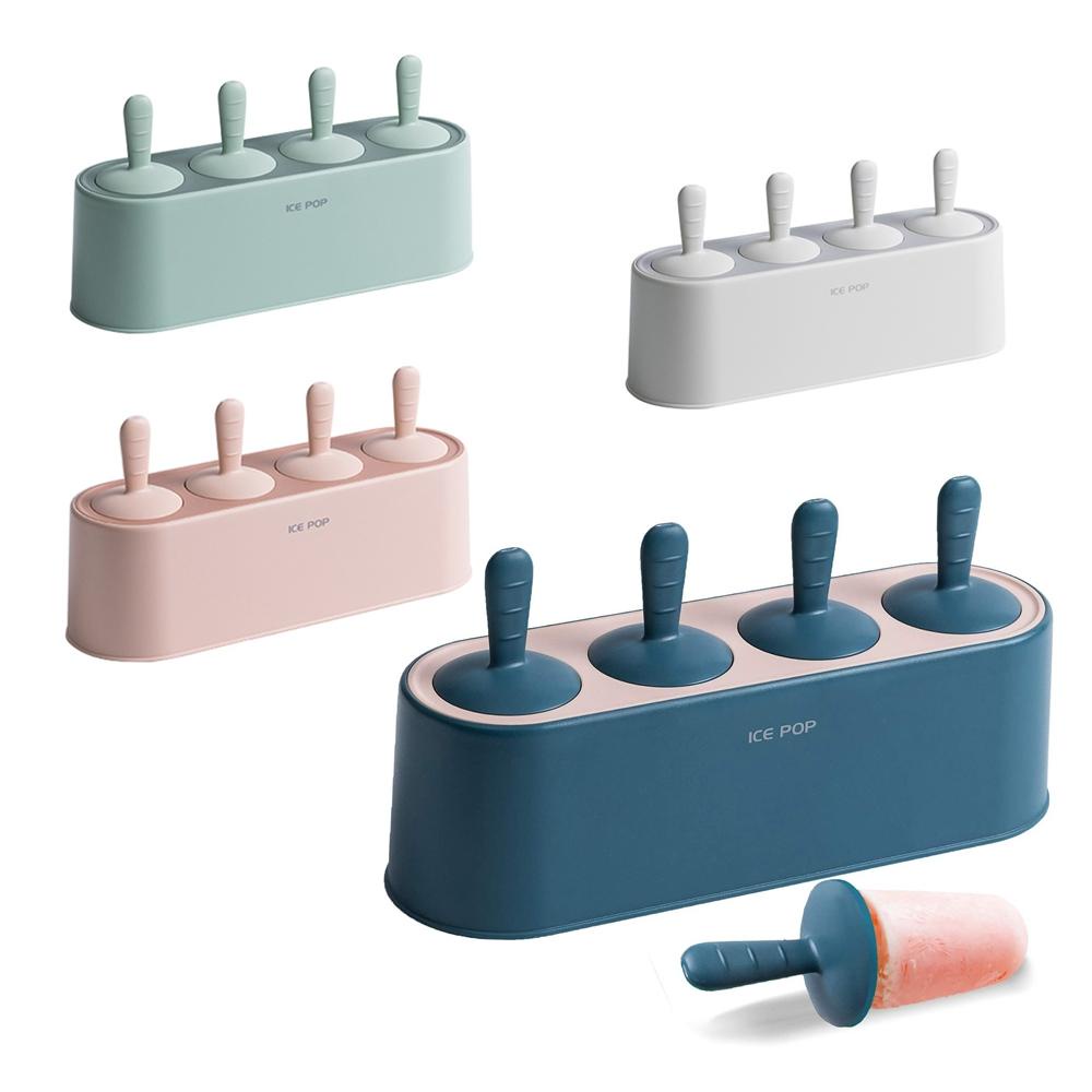 YIYU Khuôn Làm Kem Que 4 Ngăn Tiện Lợi