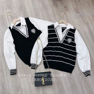Áo gille phối sơ mi
