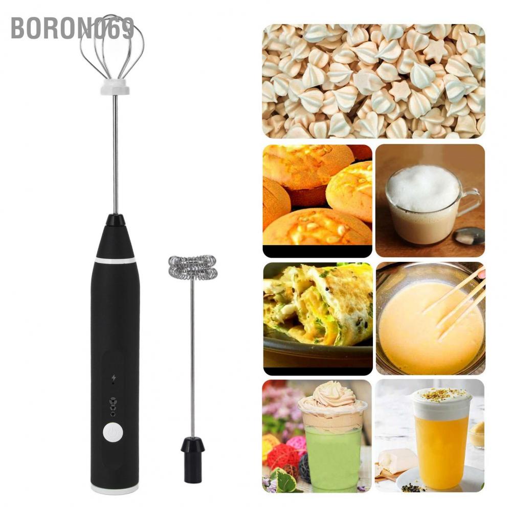 Máy khuấy điện cầm tay mini 3 nấc độ tốc độ thiết kế đầu khuấy có thể tháo rời bằng thép không gỉ an toàn chống dính