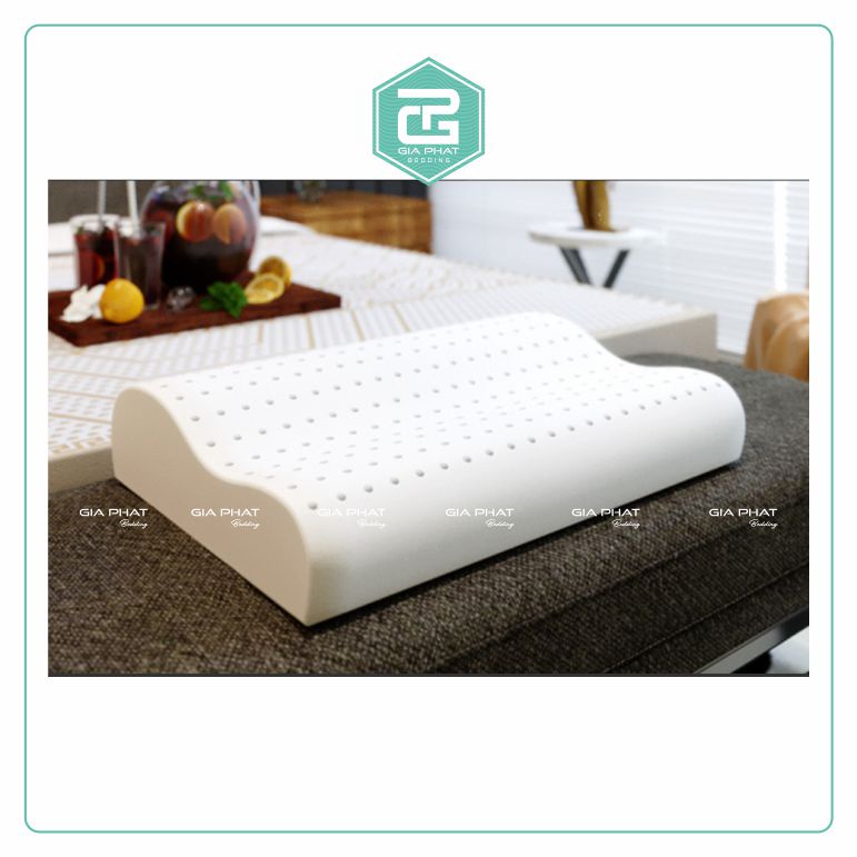 Gối Cao Su Kim Cương Lượn Sóng A 44x64cm với độ cao 12cm Chính hãng.