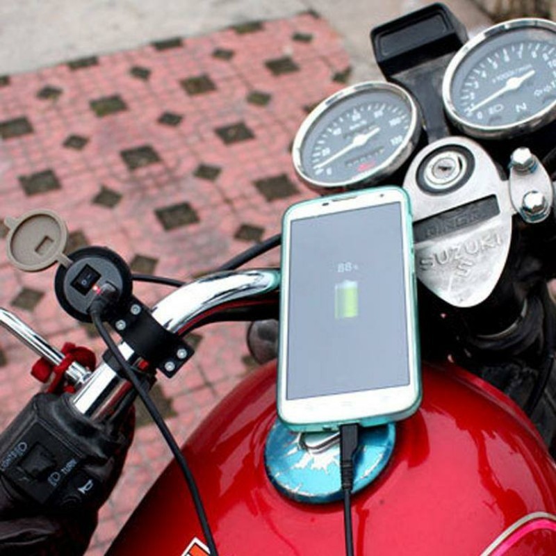 SẠC ĐIỆN THOẠI TRÊN XE MÁY CÓ CÔNG TẮC LOẠI TỐT