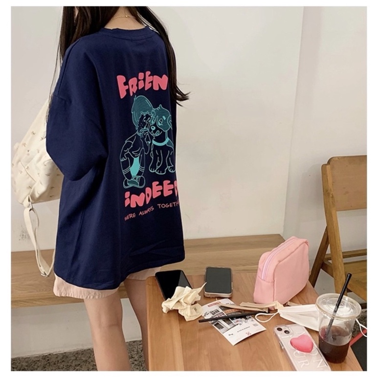 Set Thun Friend Indeed Nữ [FREESHIP]  Bộ đồ áo phông form rộng kèm short suông hàn quốc đẹp Ulzzang