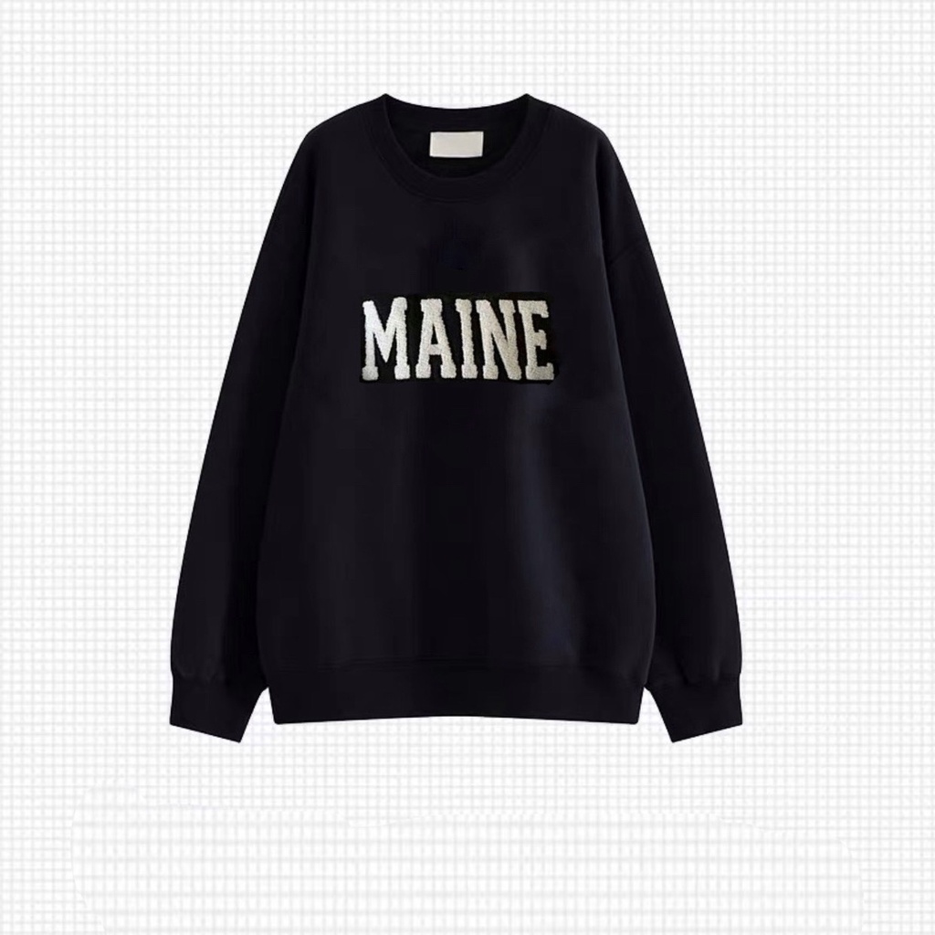 Áo Sweater Nỉ Bông MAINE Form Rộng Unisex Nam Nữ (Ảnh thật/ Có Sẵn) | BigBuy360 - bigbuy360.vn