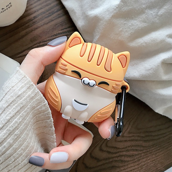 Case Airpods hình con mèo - Vỏ ốp bảo vệ tay nghe không dây cho Airpods 1/2/3/Pro - Mã TZAP334