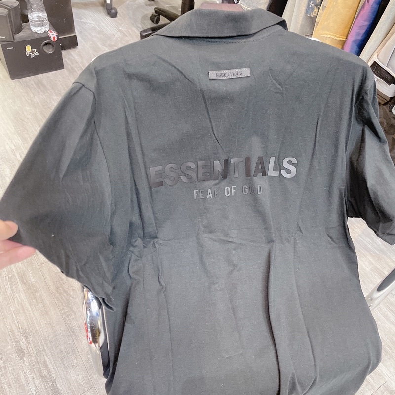 ⚡️[CHỈ 1 NGÀY] - Áo Polo FEAR OF GOD ESSENTIALS 3D silicon SS21 (Black/Stretch Limo), áo polo FOG | BigBuy360 - bigbuy360.vn