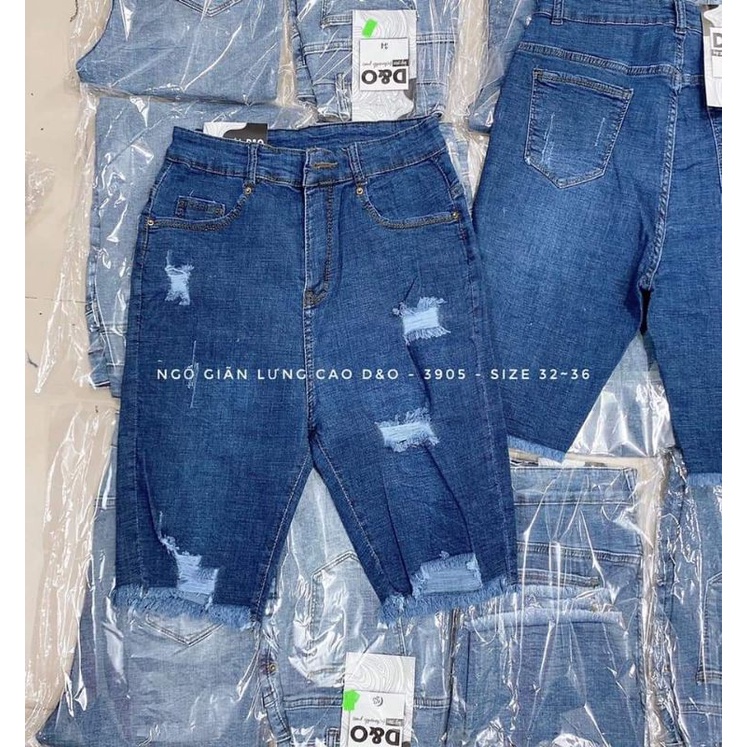 (Bigsize 32-36) Quần Ngố Co Giãn Ống ôm Nhẹ, Quần Short Jean Lưng Cao, Quần Suông