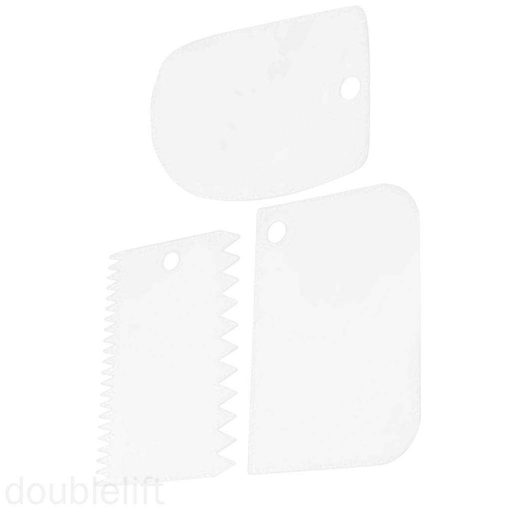 Set 3 Dụng Cụ Chà Láng Bánh Kem Bằng Nhựa Tiện Dụng Diy