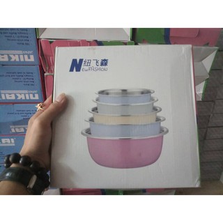 👍👍SET 5 MÓN RỔ VÀ CHẬU INOX