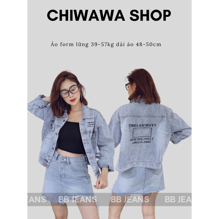 Áo khoác jean nữ BB cao cấp form dưới 58Kg Mylanic 2 BB58