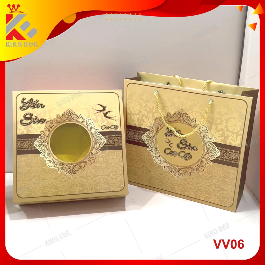 Set hộp đựng yến sào 100g KINGBOX mẫu mới