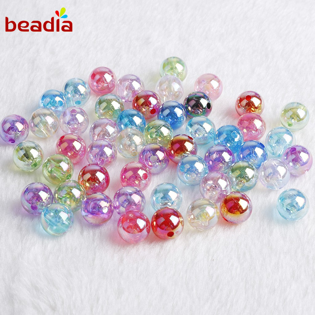 BEADIA Bộ Hạt Nhựa AB Trong Suốt Nhiều Màu Dùng Làm Trang Sức DIY