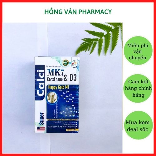 Viên uống NANO CALCI bổ sung canxi, vitamin D3, vitamin K2 giúp chắc khỏe xương, phát triển hệ xương, giảm loãng xương