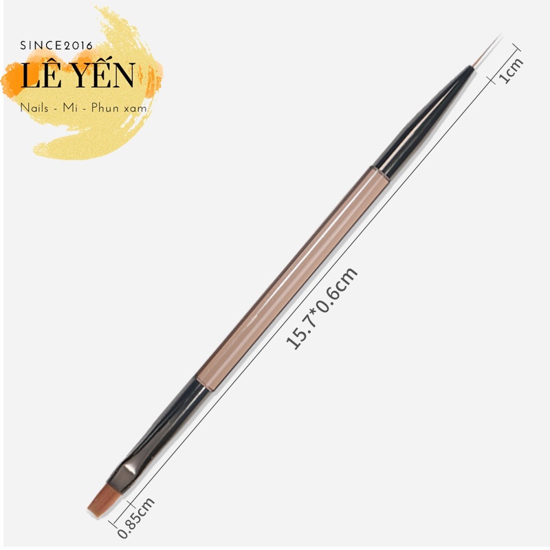 Cọ 2 đầu nét & gel DINGXI lông chồn cao cấp - chuyên dụng cho dân làm móng