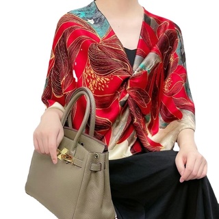 KHĂN LỤA HOA CAO CẤP – Khăn Lụa CHOÀNG CỔ - Quàng Cổ Dài LINH LINH SILK