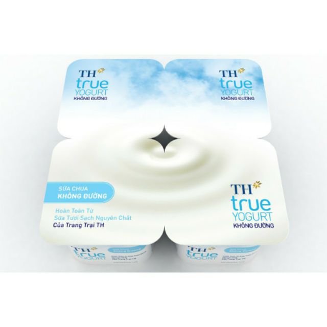 Lốc 4 hộp sữa chua ăn Có đường/ không đường/ ít đường TH true milk