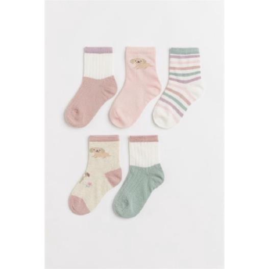 Set 5 đôi tất cho bé gái hàng vợt sale