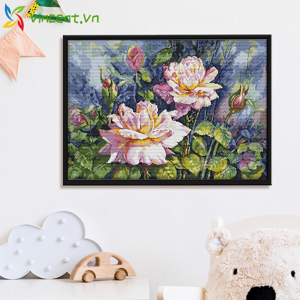 Tranh Thêu Chữ Thập 14ct Hình Bông Hoa