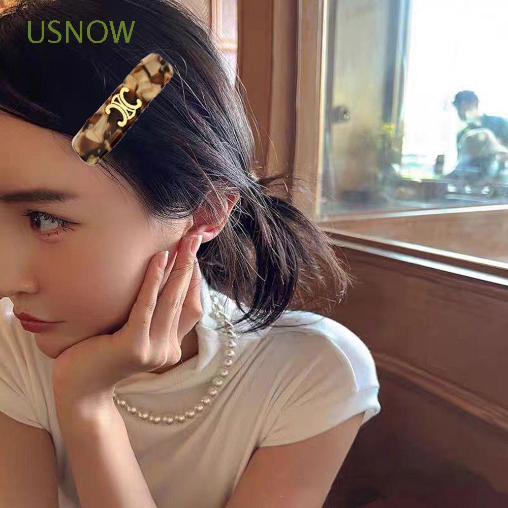 Kẹp Tóc Mái BB Họa Tiết Chữ Đơn Giản Thanh Lịch Cho Nữ