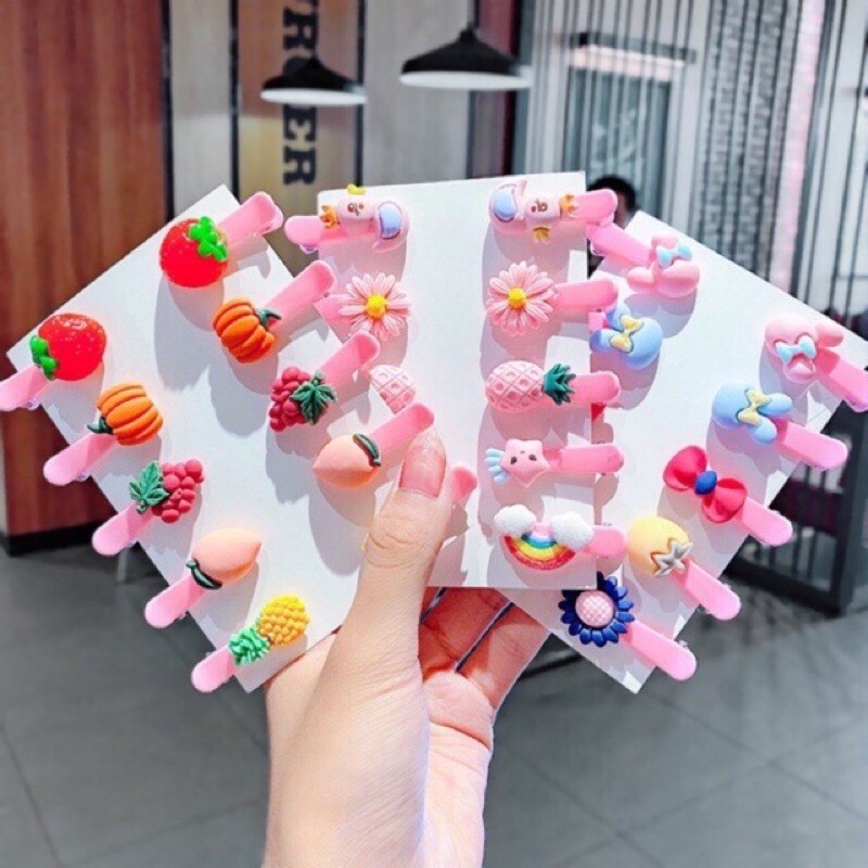 Set 5c kẹp tóc mỏ vịt cho bé