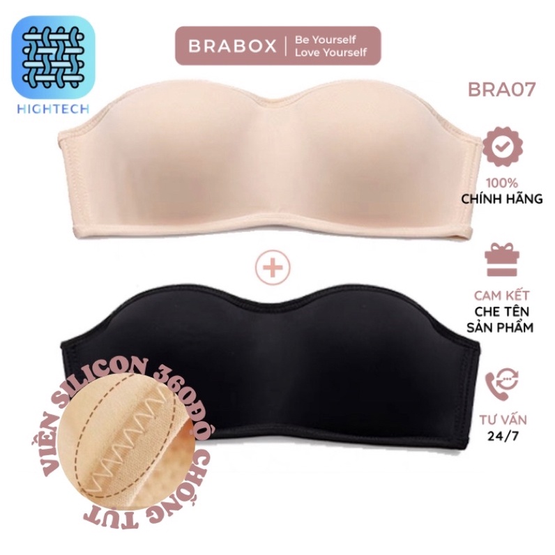 Áo quây không dây viền silicon dành cho ngực lép BRABOX BRA07