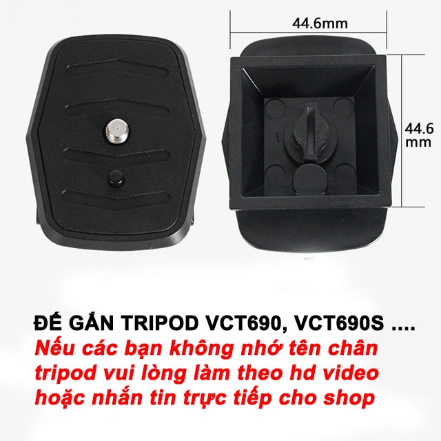 Đế gắn máy ảnh lên tripod phổ thông Benro T800ex, T880ex, Q111, VCT690, 691, WT3520 ...