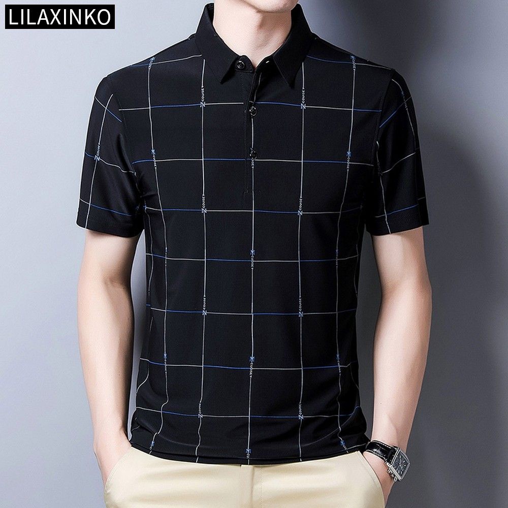 Áo Thun Polo Tay Ngắn Họa Tiết Sọc Caro 6 Màu Sắc Thời Trang Cho Nam