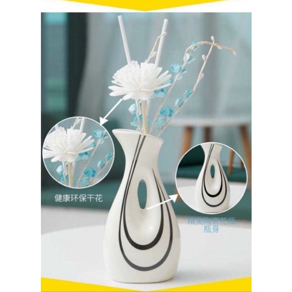 Tinh dầu thơm phòng hình lọ hoa decor spa, phòng khách