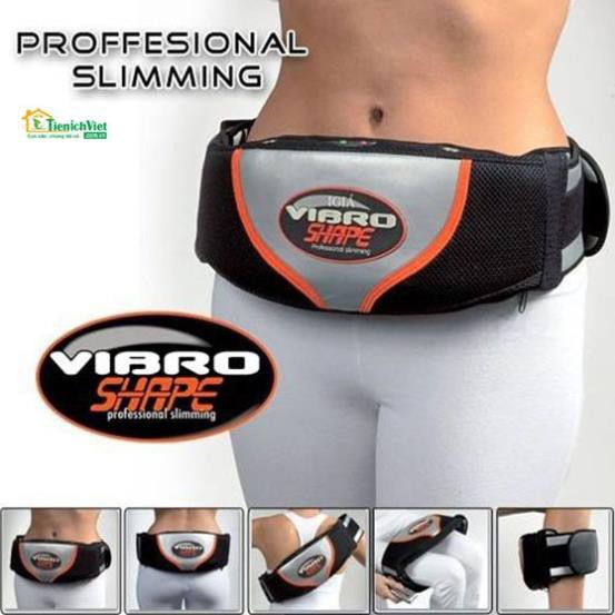 Đai rung nóng VIBRO SHAPE - Đai massage Đ𝑨́𝑵𝑯 𝑻𝑨𝑵 𝑴𝑶̛̉ 𝑻𝑯𝑼̛̀𝑨  bụng, đùi, mông,Tặng kèm thước đo theo dỏi hiệu quả