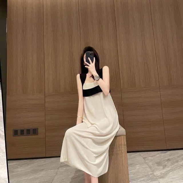 Đầm Dài Không Tay Phong Cách Hàn Quốc Thời Trang Cho Nữ